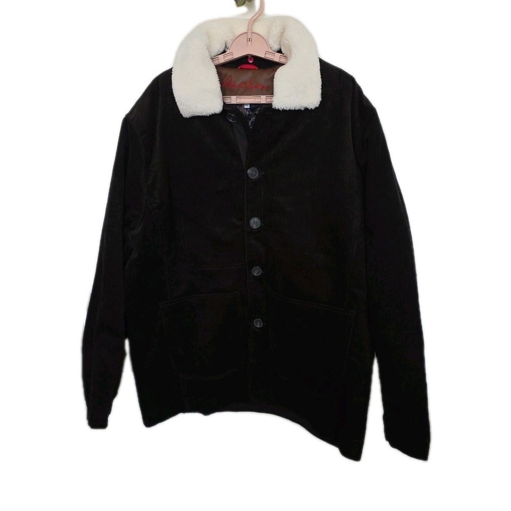 Robert‎ Graham Men's Corduroy Quilted Brown Barn Jacket 2XL Sherpa NWT $328